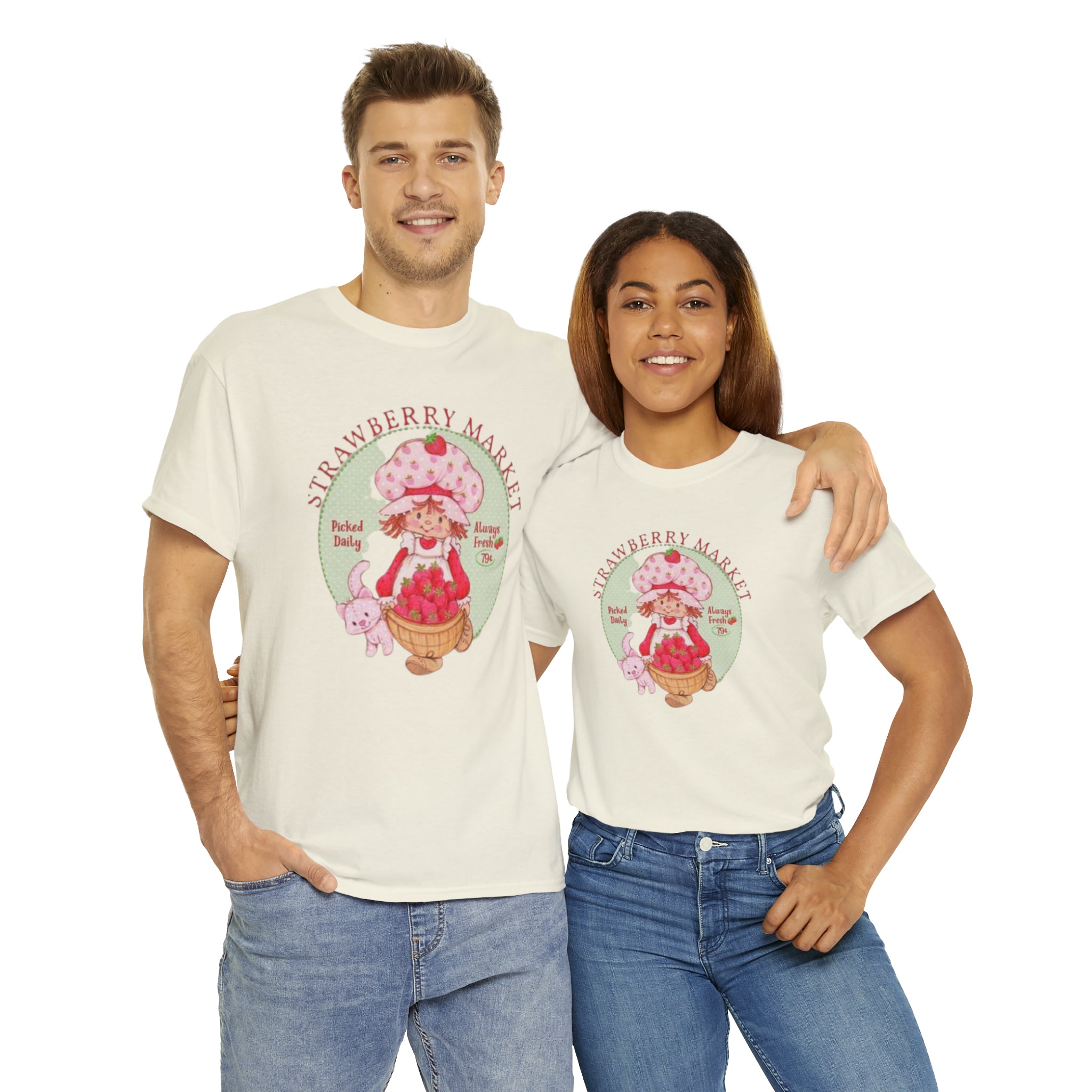 Strawberry Shortcake-  Unisex Heavy Cotton T-Shirt - Creations by Chris and Carlos